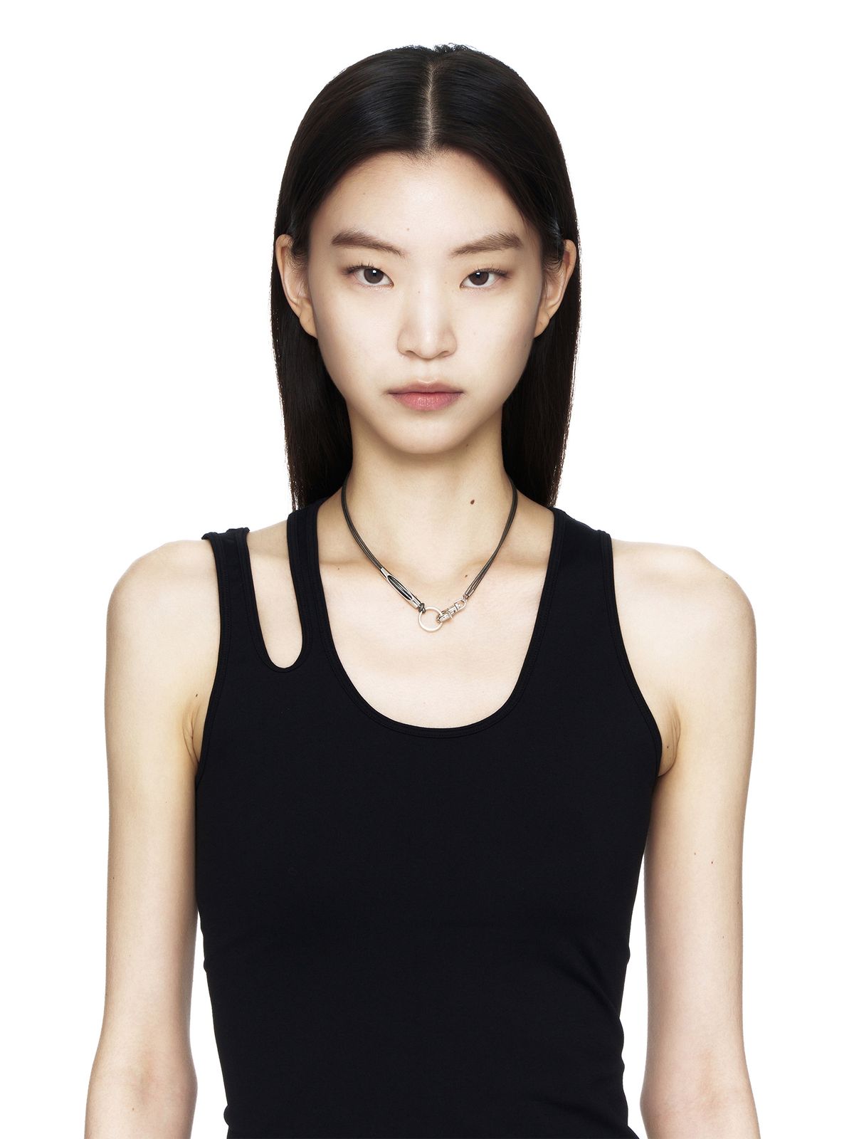 세이지가(SAGEGA) Tiny 3way Leather Necklace (Metal Gray)
