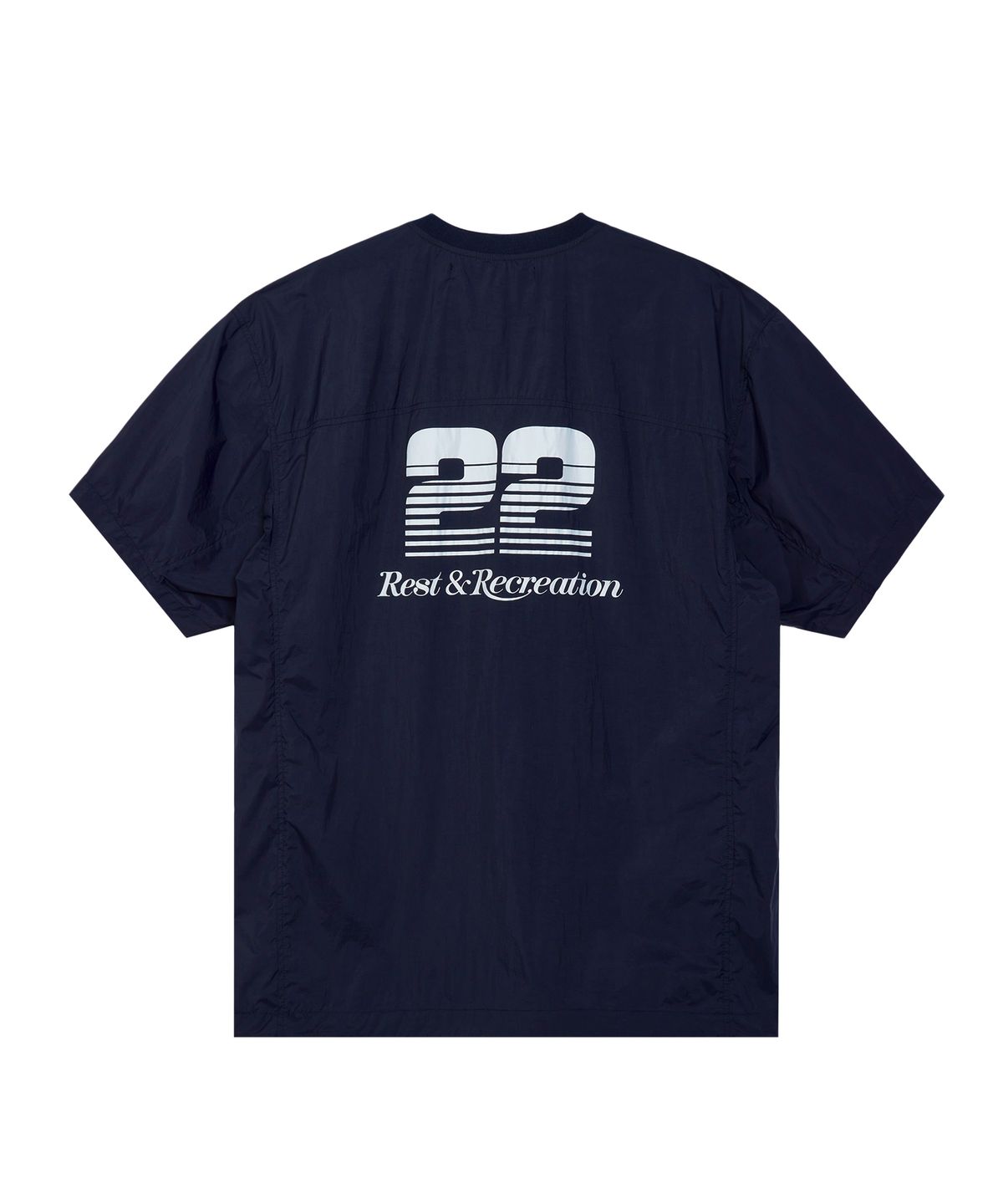 레스트앤레크레이션(REST&RECREATION) NYLON CREWNECK T-SHIRT - NAVY