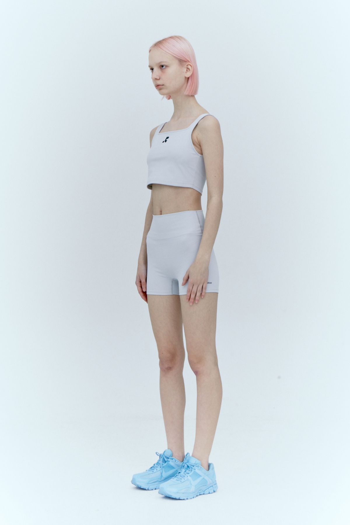 레스트앤레크레이션(REST&RECREATION) LOGO TOP + SHORTS SET - GREY