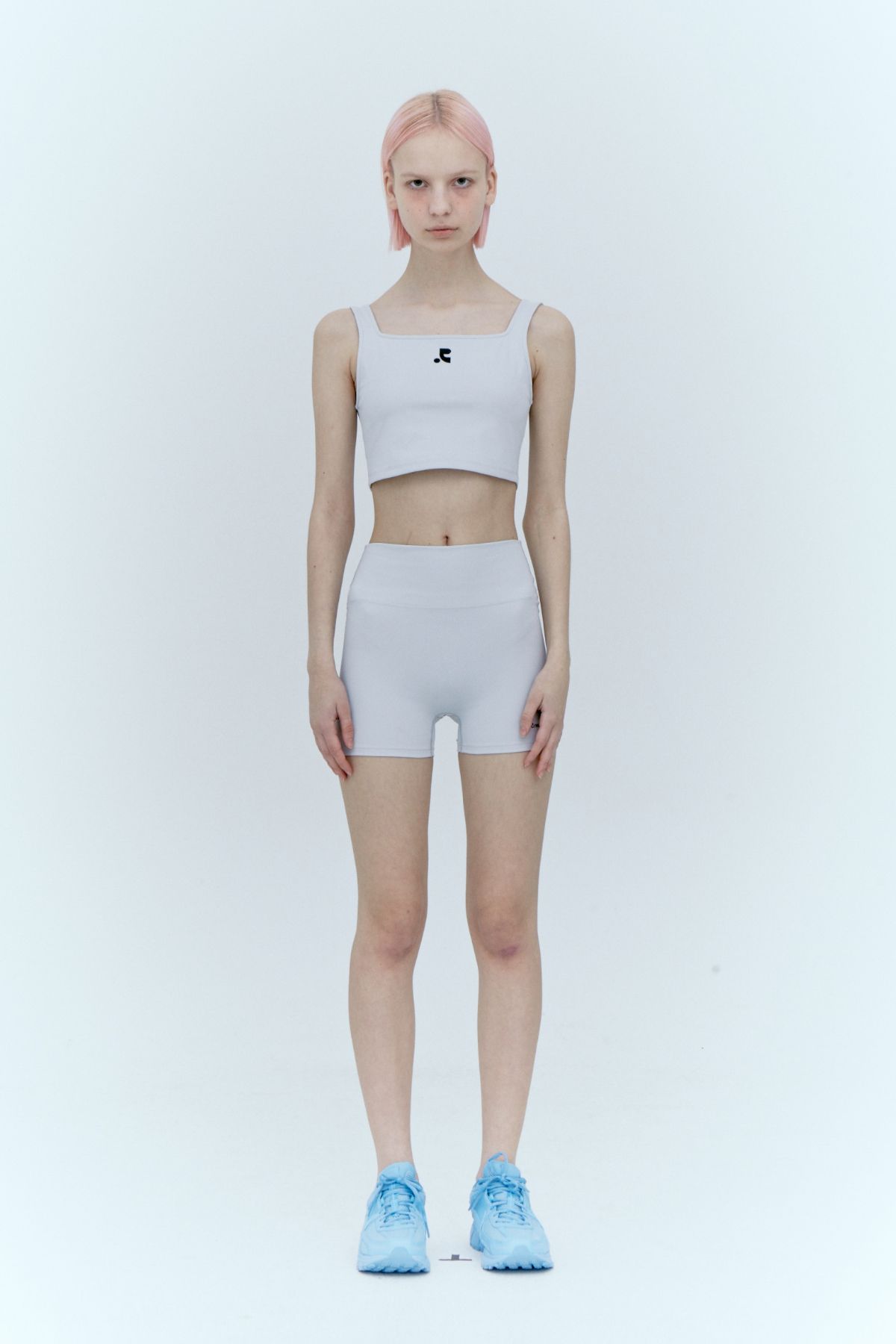 레스트앤레크레이션(REST&RECREATION) LOGO TOP + SHORTS SET - GREY