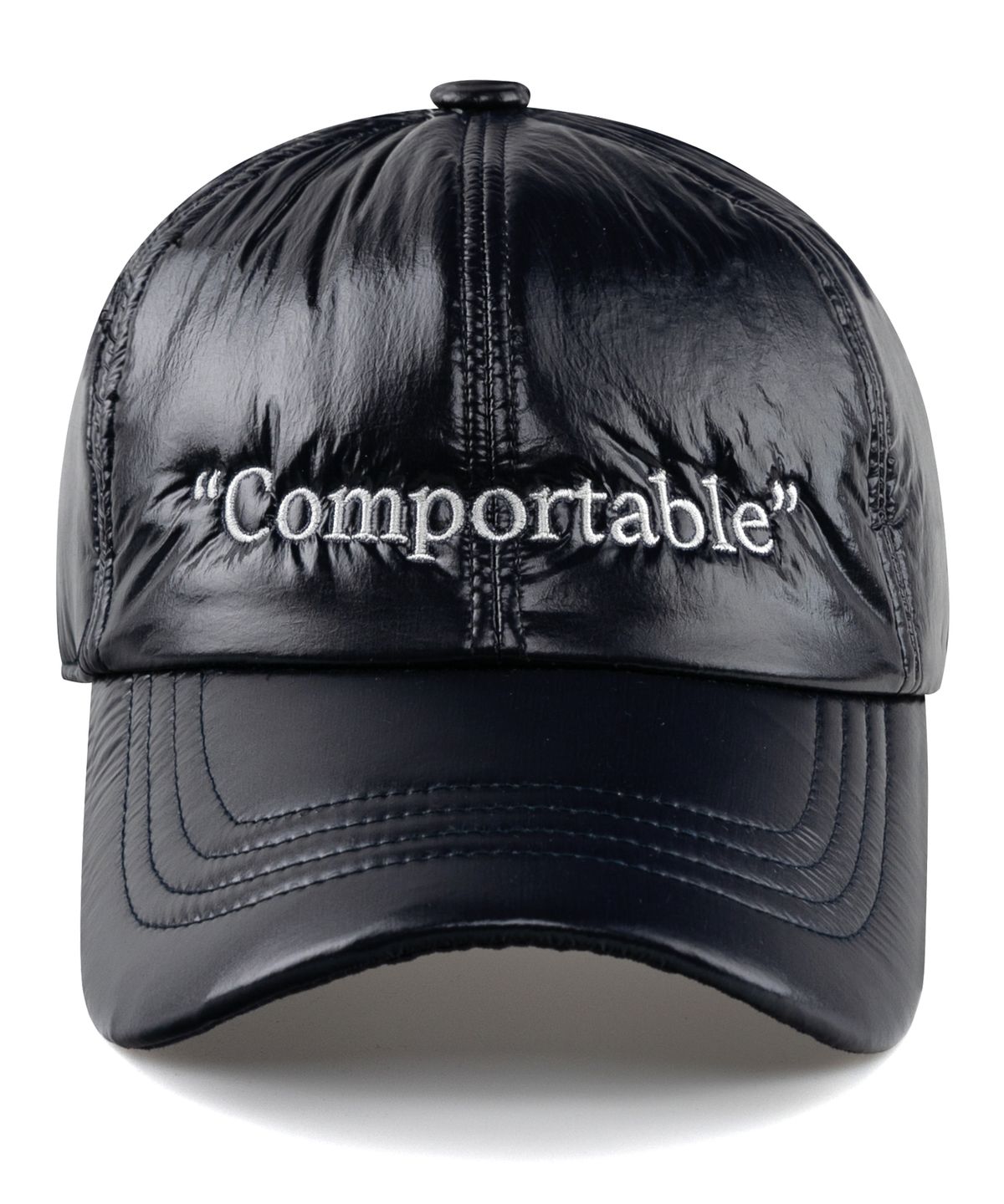윅(WICK) Comportable 글로시 패딩 볼캡-네이비