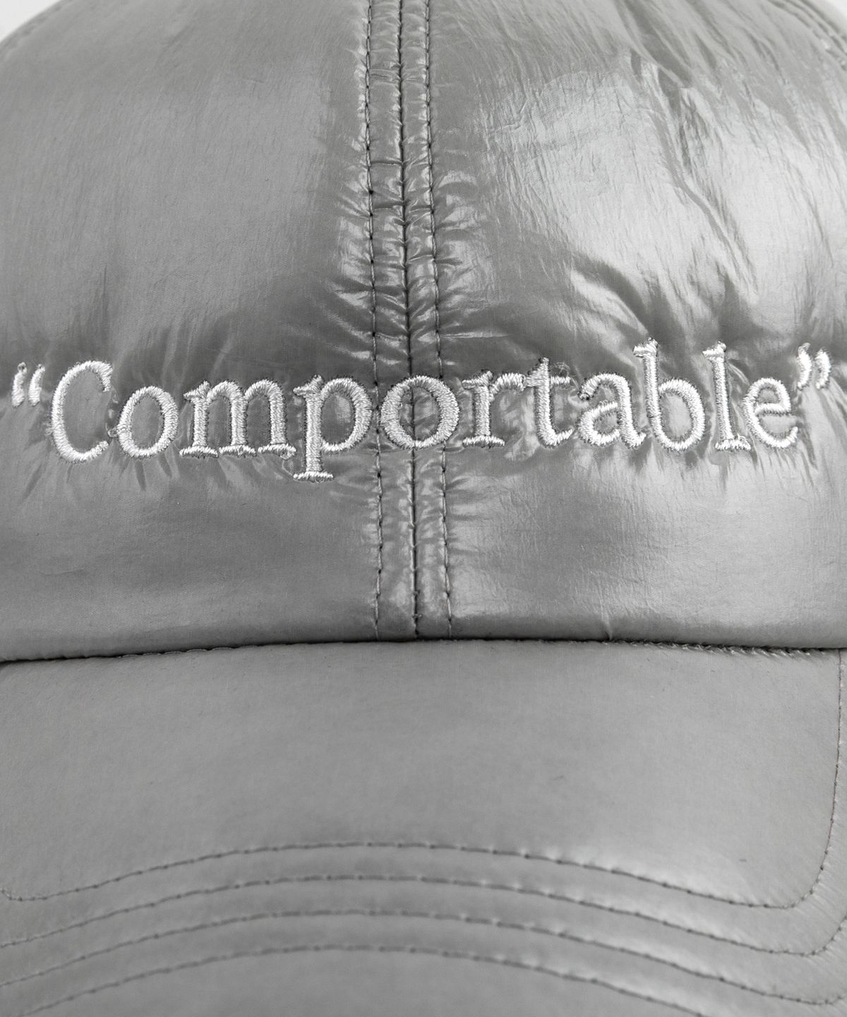 윅(WICK) Comportable 글로시 패딩 볼캡-그레이