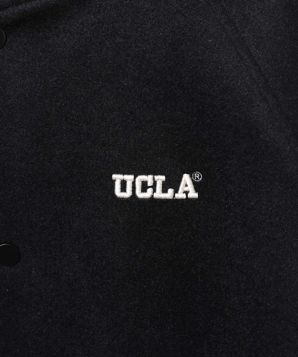 유씨엘에이(UCLA) 남녀공용 베이직 방모 바시티 점퍼[BLACK](UAAUJ82)