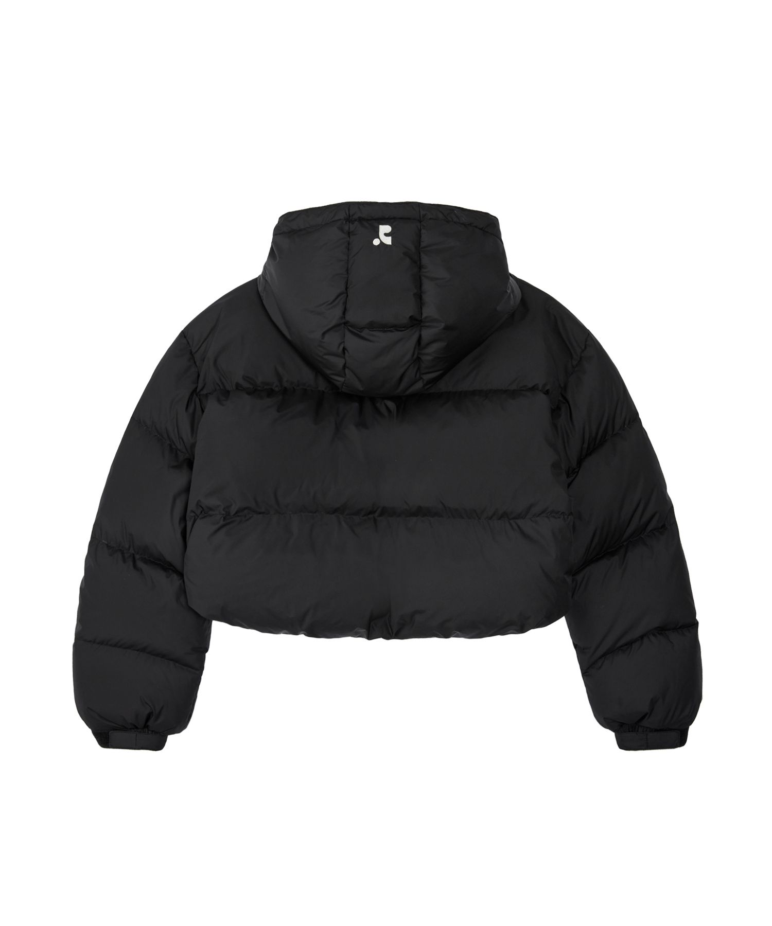 MUSINSA | REST&RECREATION RR HOOD SHORT DOWN JACKET - BLACK