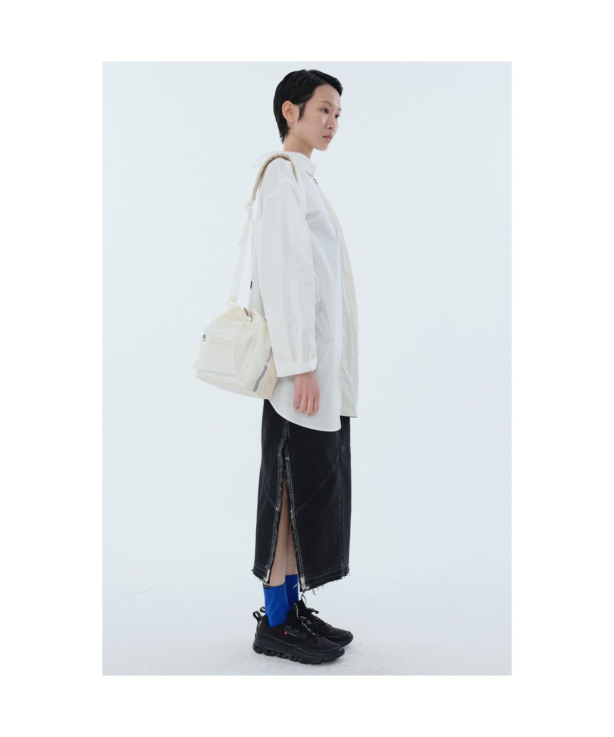 래코드(RECODE) [RE;CODE] Airbag Mesh Bucket bag_RYBAM24813IVX