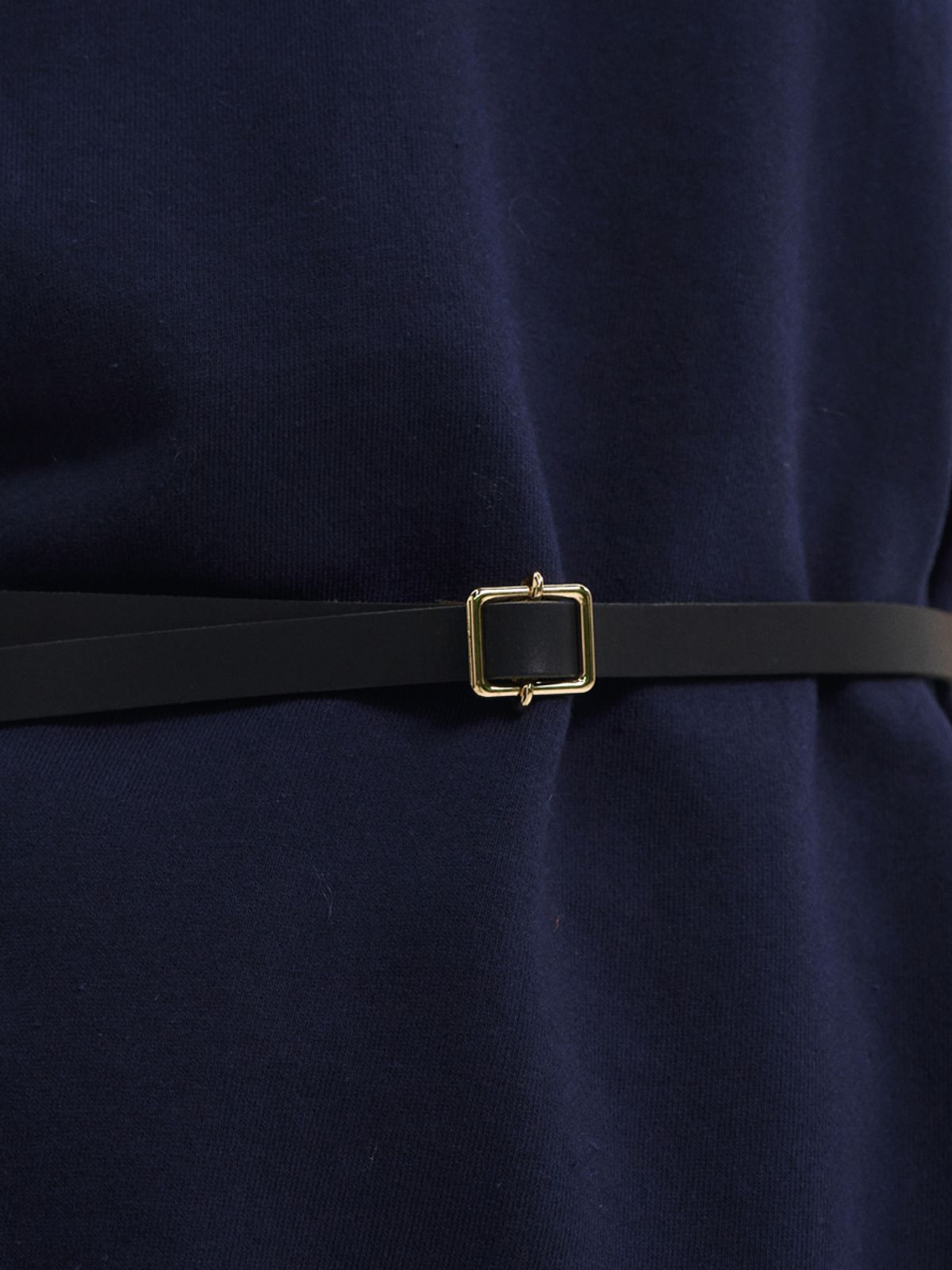 쏘리, 투 머치 러브(SORRY, TOO MUCH LOVE) Square Buckle Season Leather Slim Belt_Black