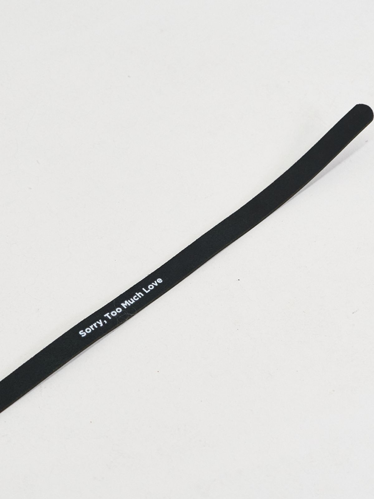 쏘리, 투 머치 러브(SORRY, TOO MUCH LOVE) Square Buckle Season Leather Slim Belt_Black