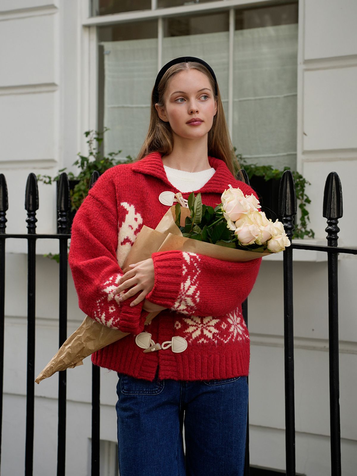 랭앤루(LANGNLU) CLAUS Duffle Knit Cardigan(클로스)_RED
