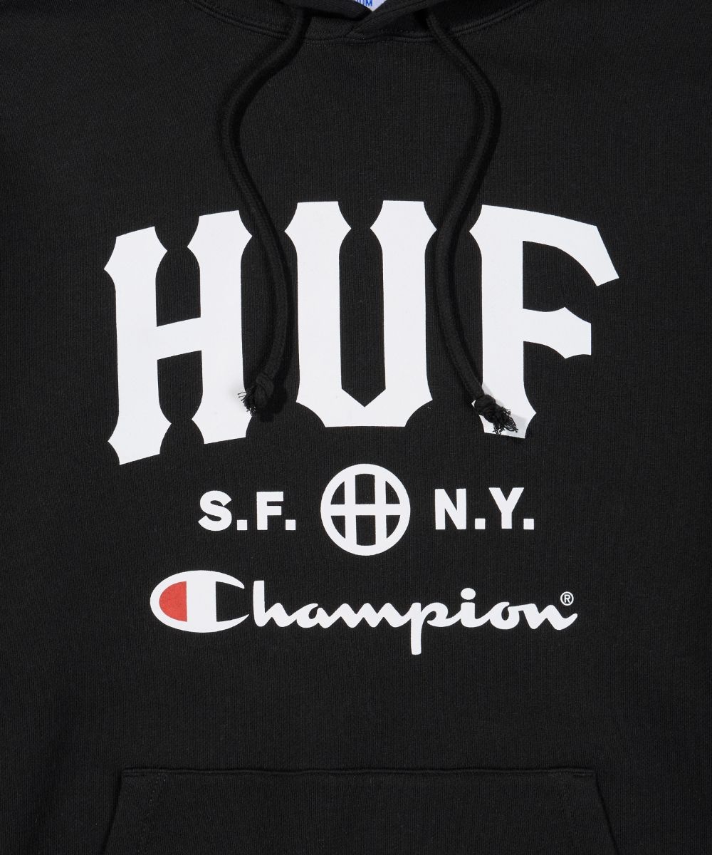 MUSINSA公式 | HUF HUF x CHAMPION SWEAT HOODIE [BLACK]