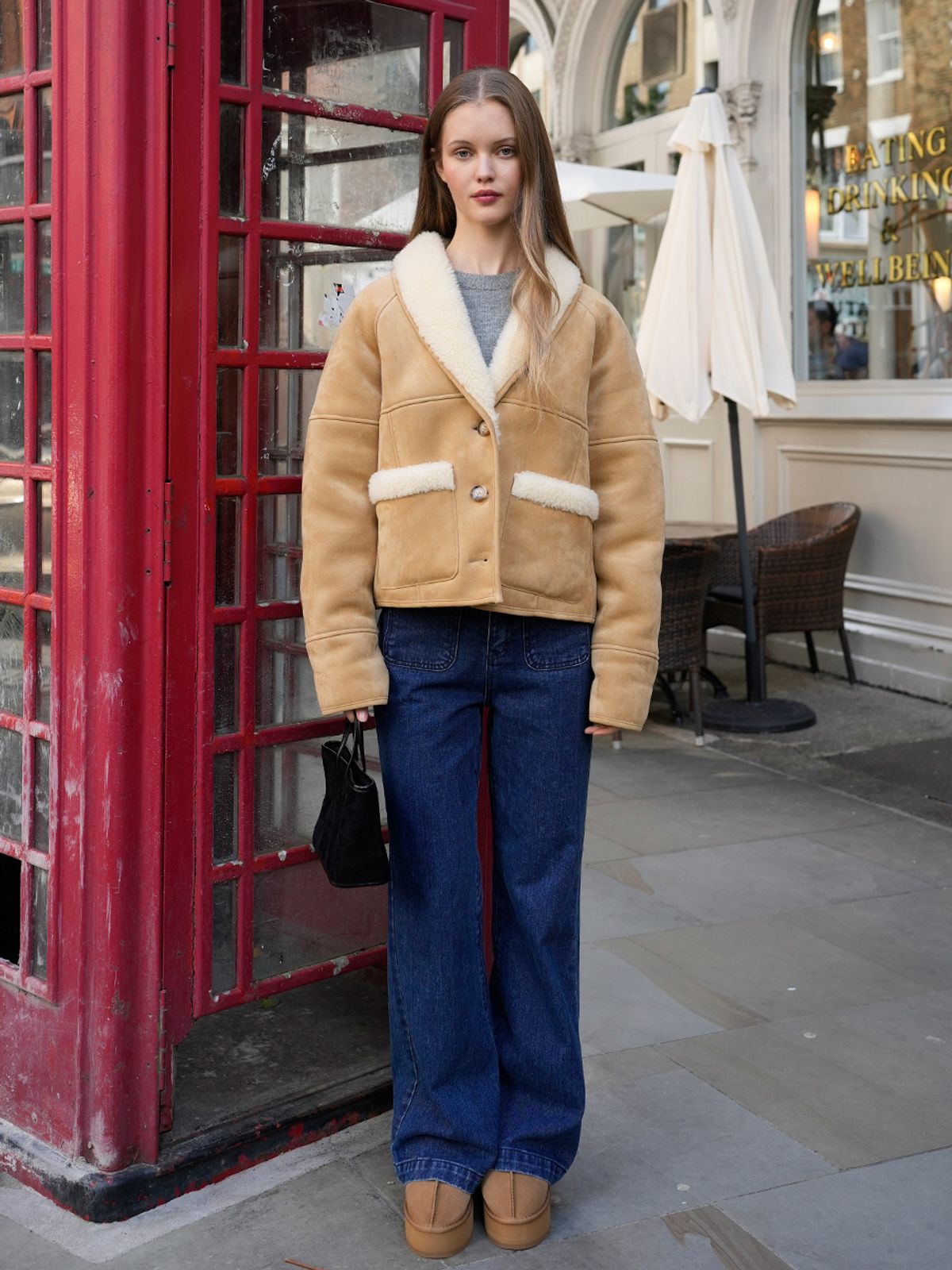 랭앤루(LANGNLU) MARGARET Shawl Collar Mustang(마거릿)_BEIGE