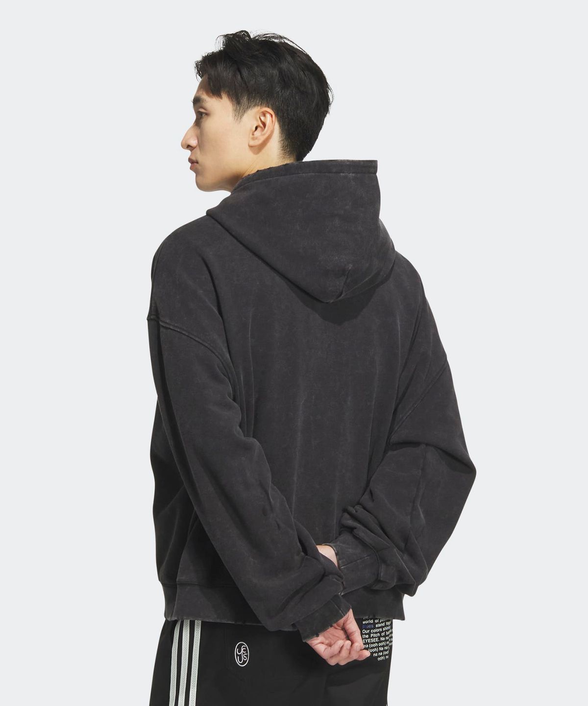 아디다스(ADIDAS) 워시드 후디 재킷 - 블랙 / JM7285