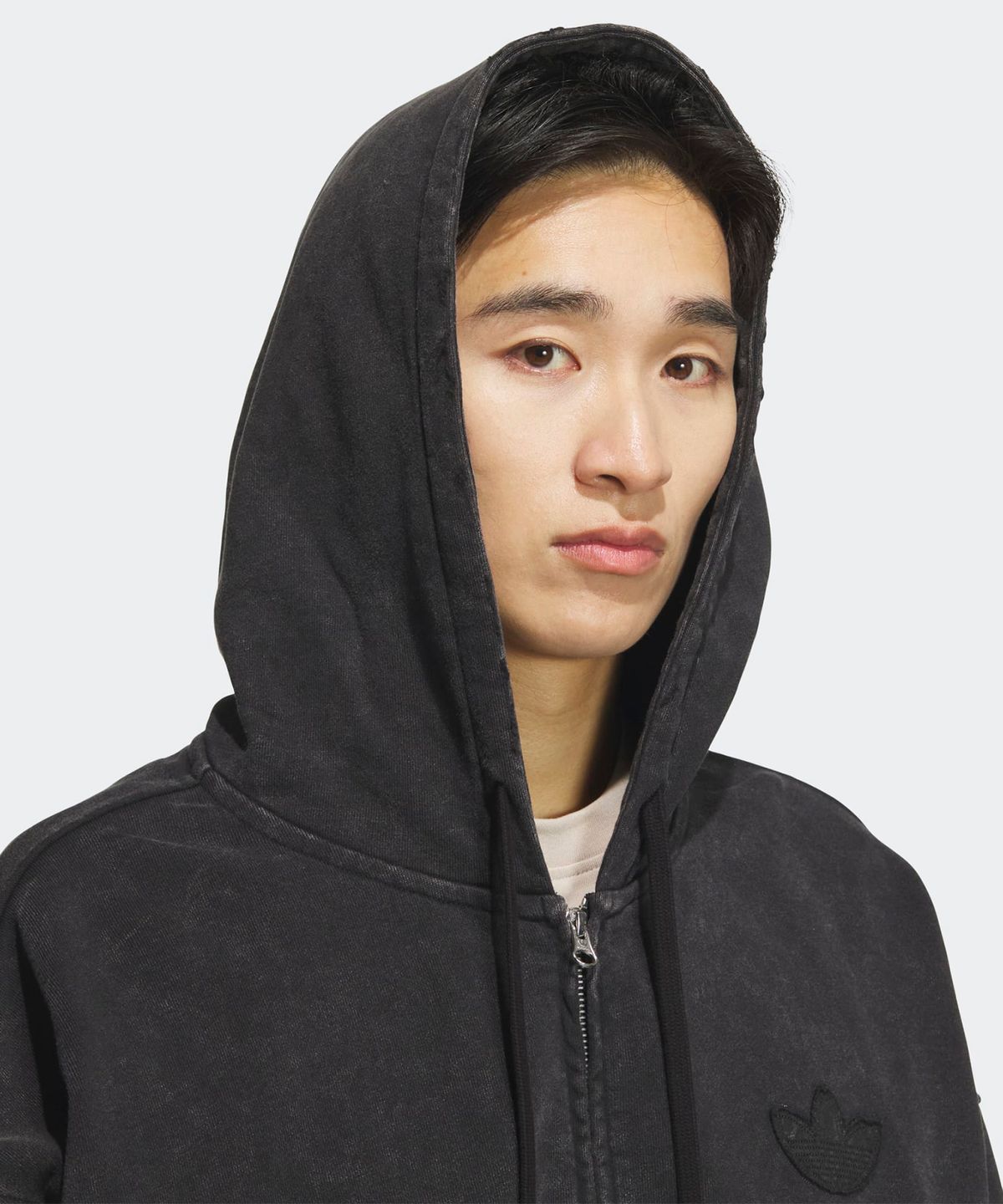 아디다스(ADIDAS) 워시드 후디 재킷 - 블랙 / JM7285