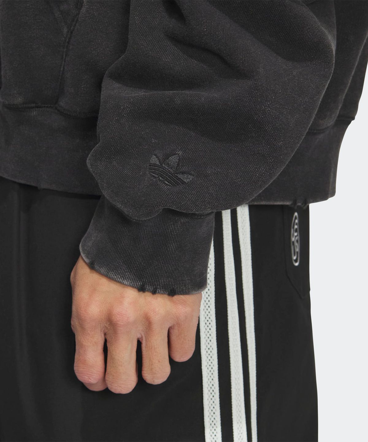 아디다스(ADIDAS) 워시드 후디 재킷 - 블랙 / JM7285