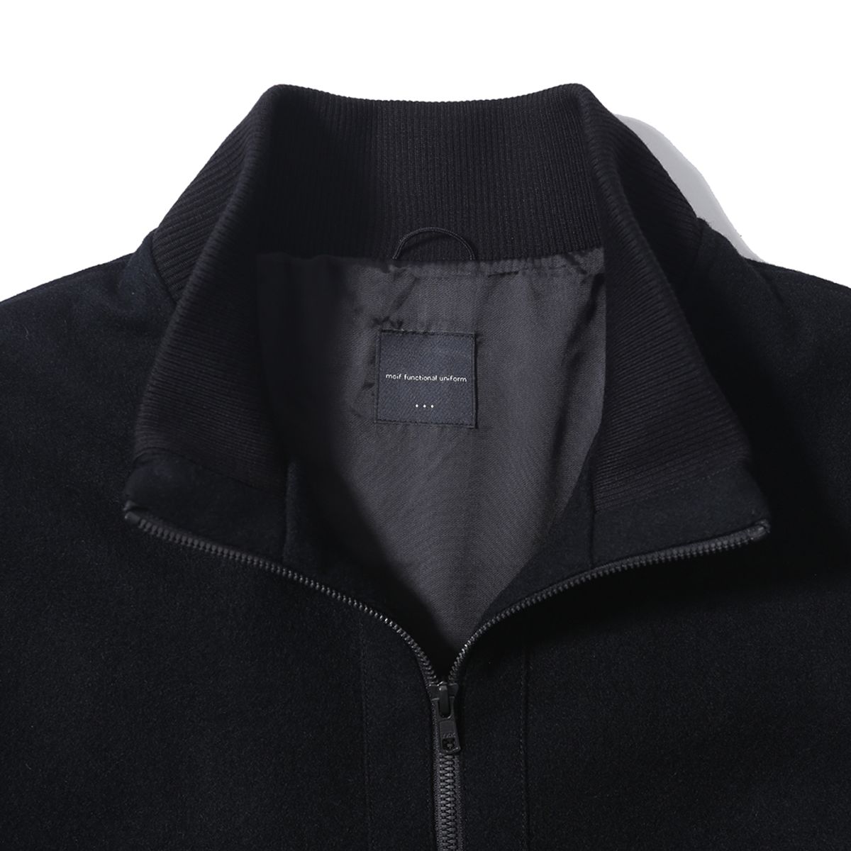 모이프(MOIF) [AW23]STAND COLLAR VARSITY JACKET / BLACK