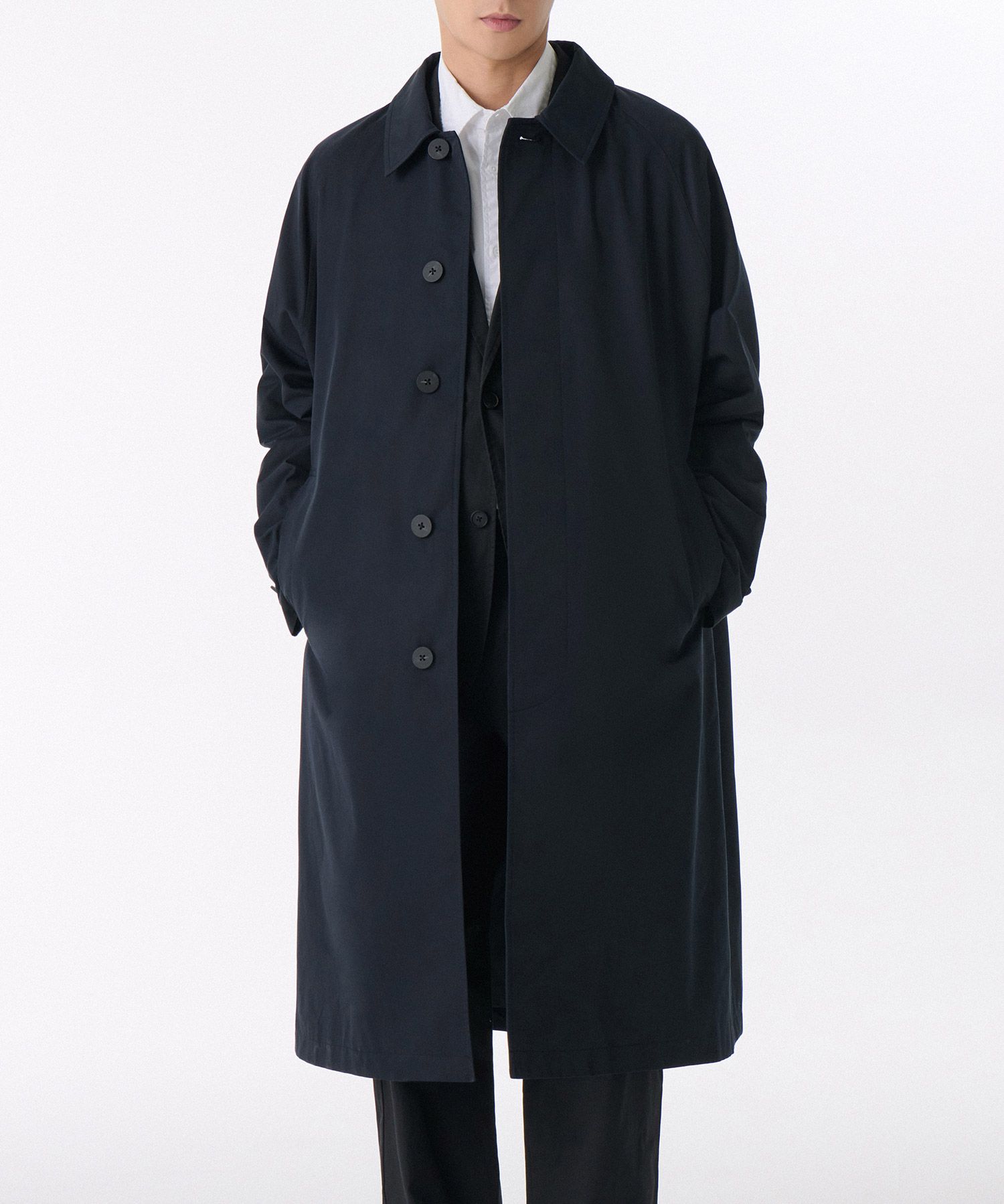 【 Rich I 】 COVER BALMACAAN COAT NAVY Nanamica GORE-TEX Balmacaan Coat Navy | Cultizm