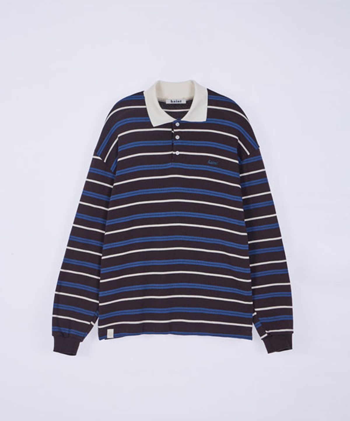 헤인트(HAINT) MULTI STRIPE COLLAR T_BROWN