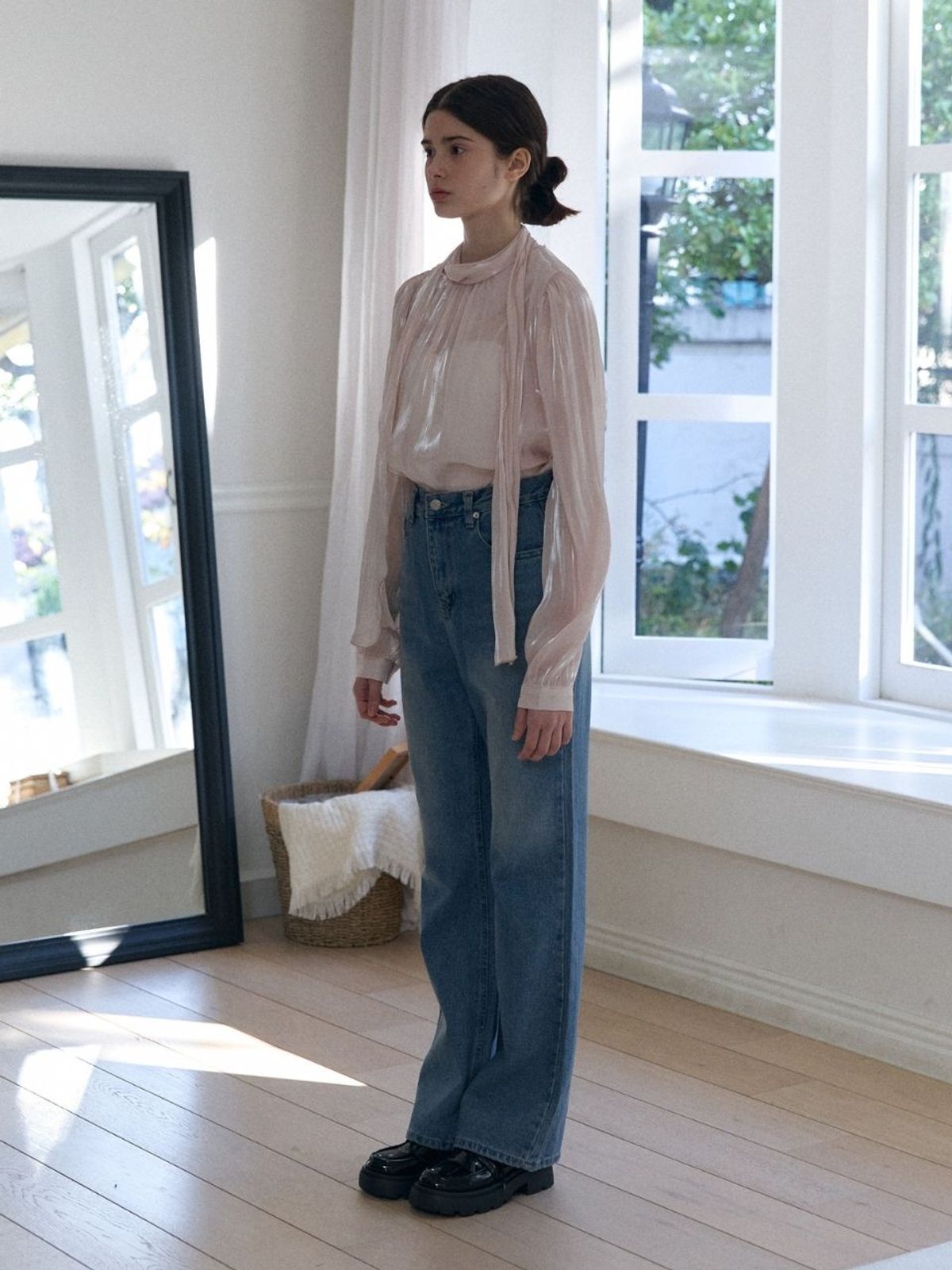 패브릭서울(FABRICSEOUL) semi loose bootscut denim pants_blue