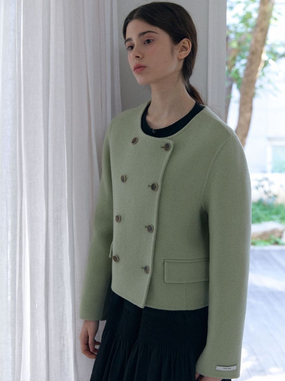 패브릭서울(FABRICSEOUL) classic button handmade jacket_mint