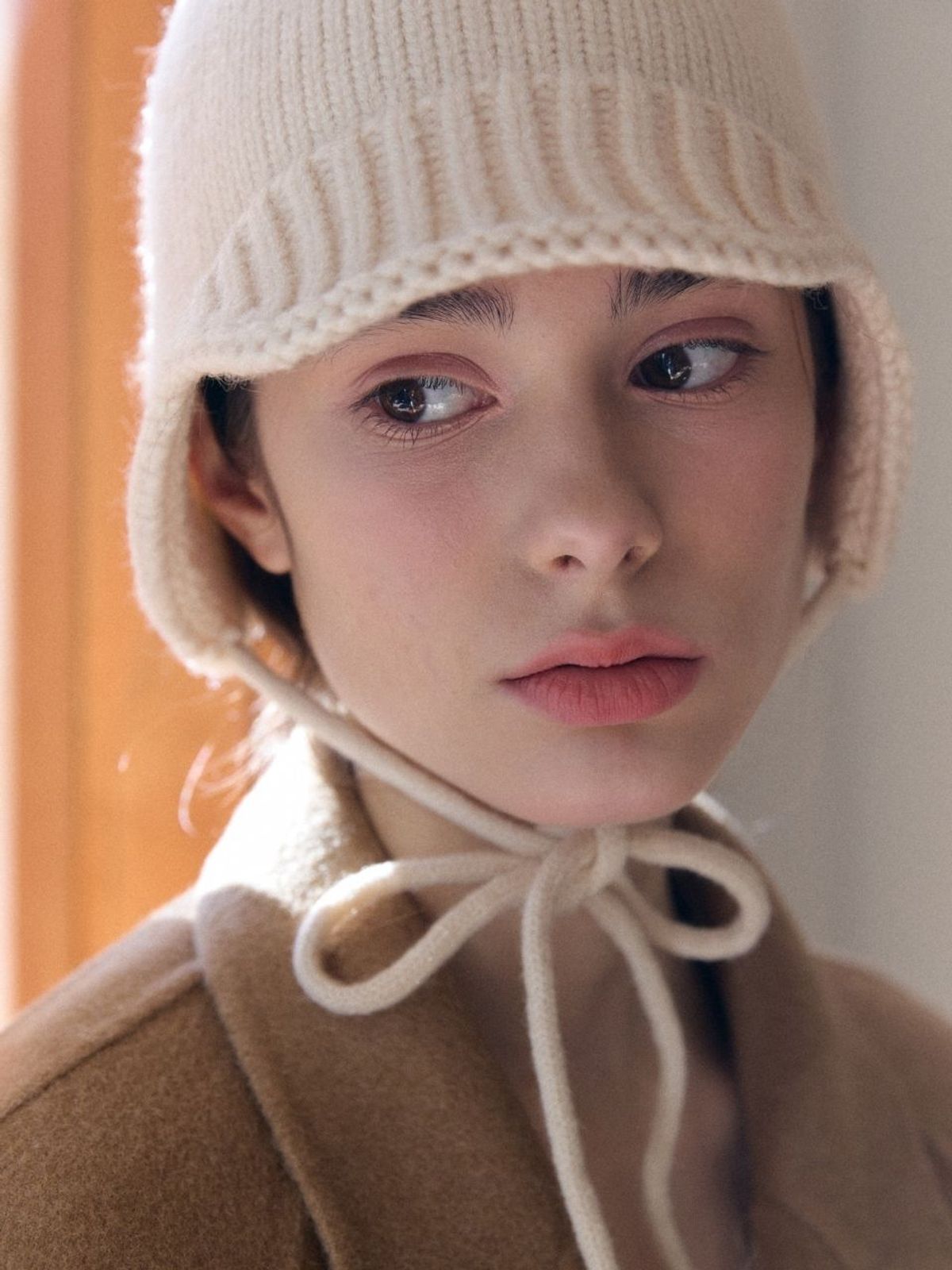 패브릭서울(FABRICSEOUL) wool knit earflap cap_ivory
