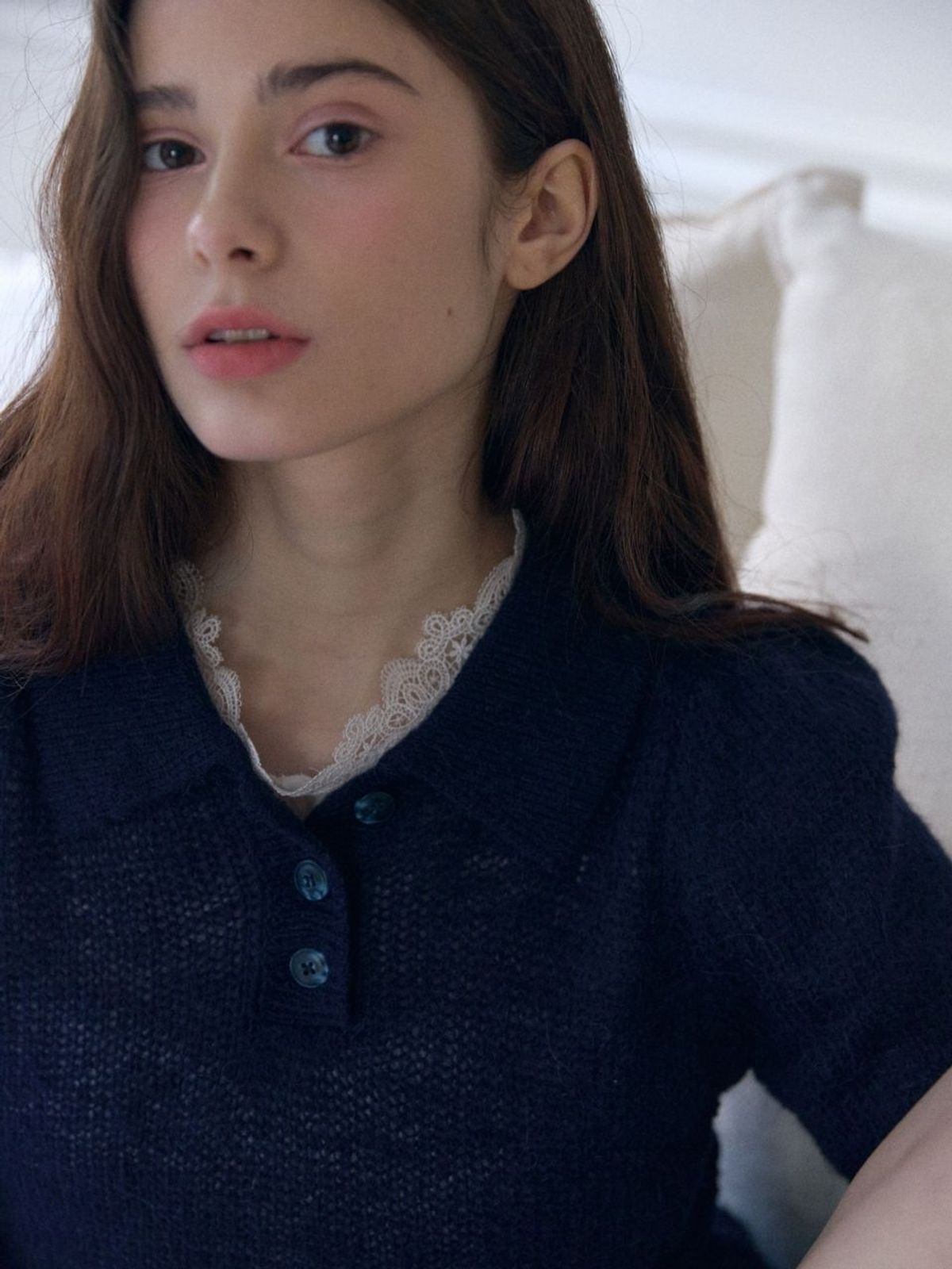 패브릭서울(FABRICSEOUL) wool alpaca puff knit__navy