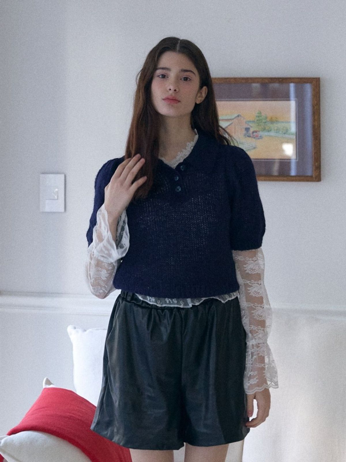 패브릭서울(FABRICSEOUL) wool alpaca puff knit__navy