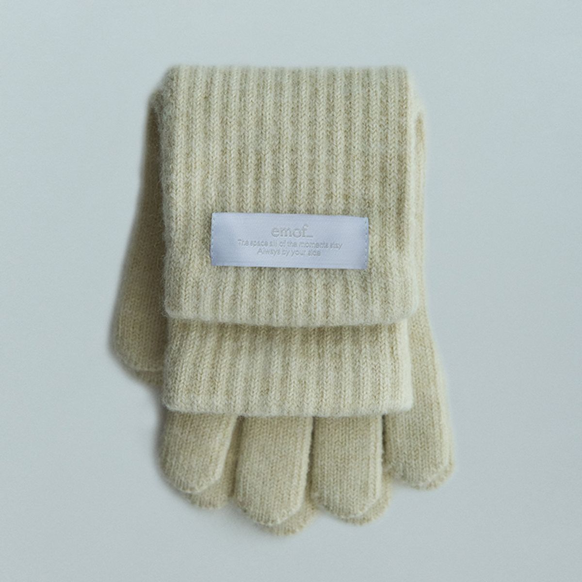 이모프(EMOF) BASICS SOFT GLOVE (IVORY) 베이직 소프트 겨울 장갑