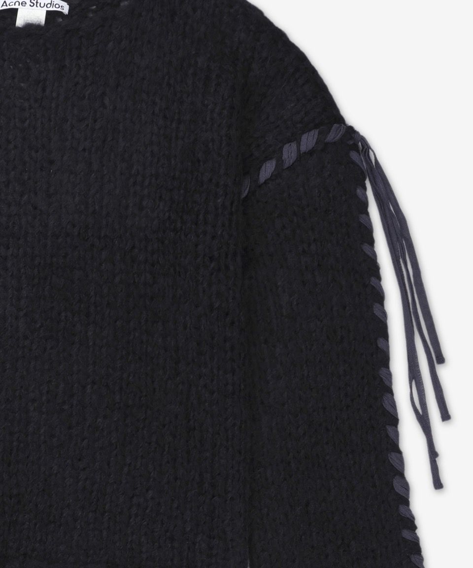 Acne Studios - Acne Studios 切り替え ケーブルニット ウール100% S MUSINSA公式 | ACNE STUDIOS ケーブルニット - ブラック / A60544900