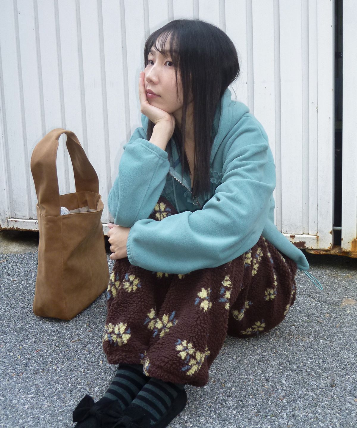 펀프롬펀(FUNFROMFUN) FLEECE BANDING JOGGER PANTS, BROWN