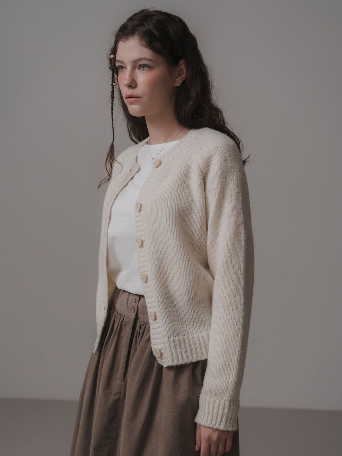 더미튼(THEMITTEN) Suave knit cardigan (cream)