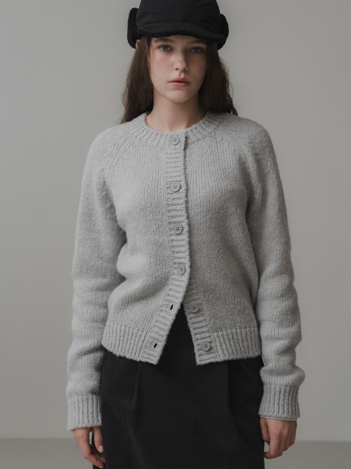 더미튼(THEMITTEN) Suave knit cardigan (fog)