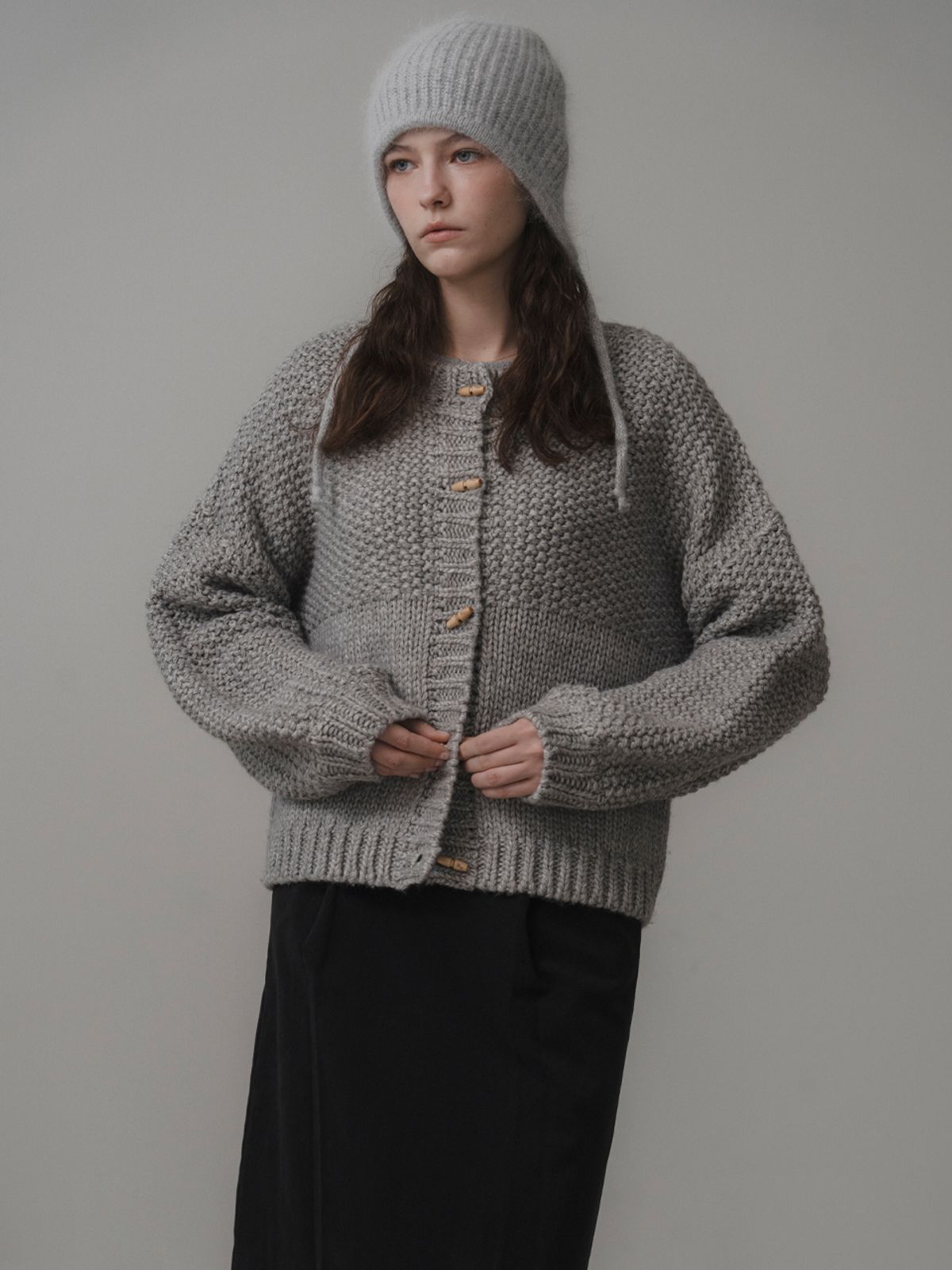더미튼(THEMITTEN) Woolly duffle cardigan (gray)
