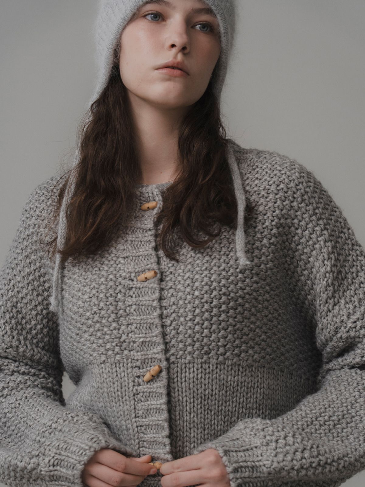더미튼(THEMITTEN) Woolly duffle cardigan (gray)