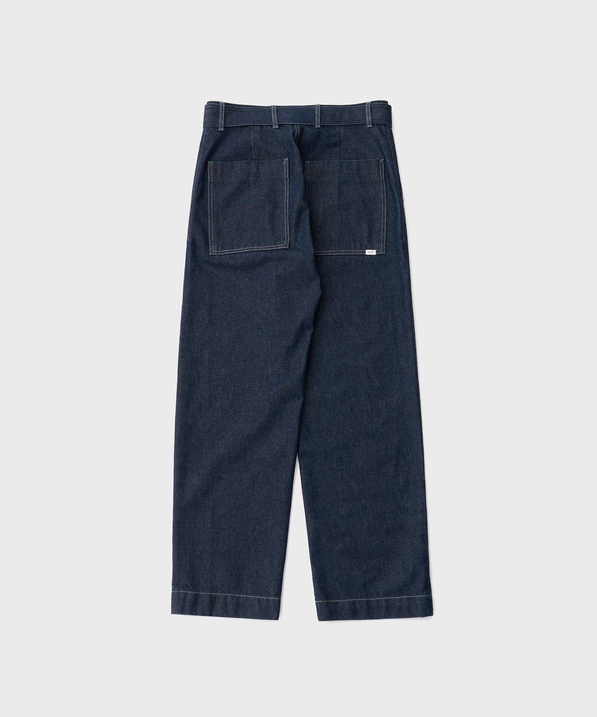 어나더 오피스(ANOTHER OFFICE) Plenty Belted Denim Slacks (One Washed)