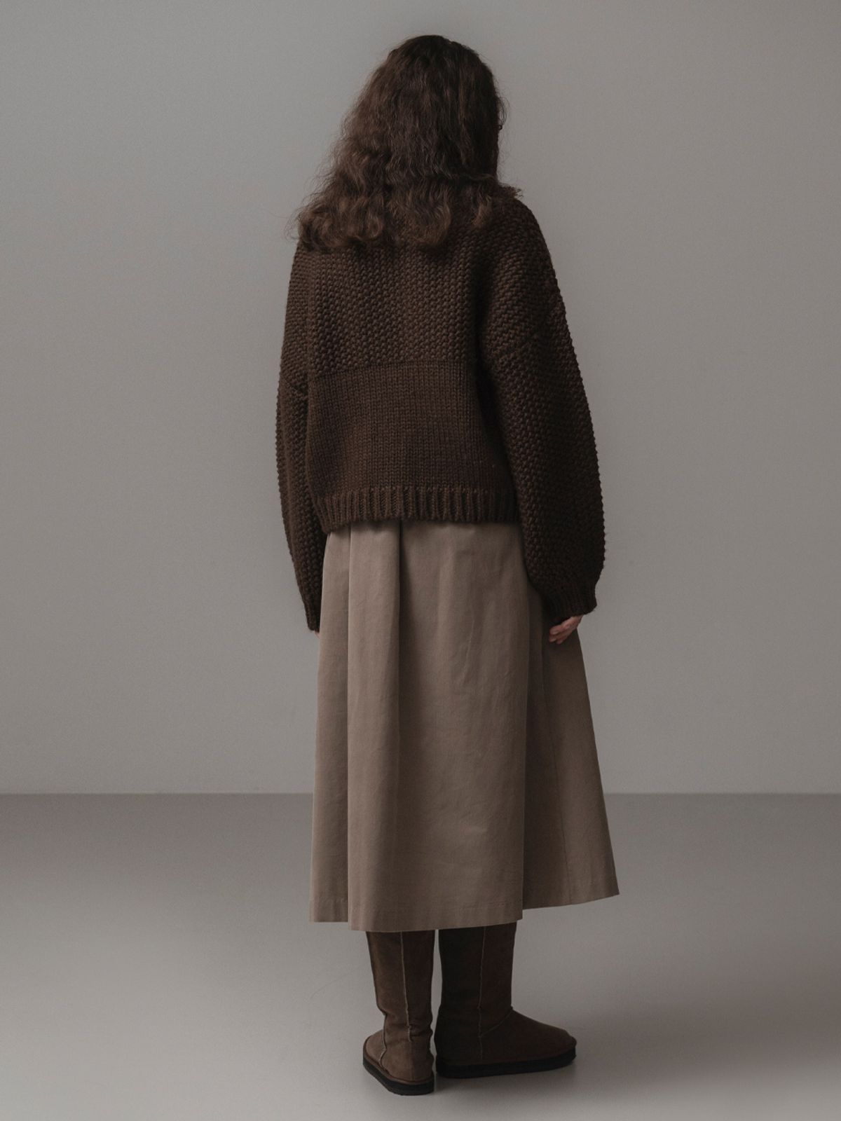 더미튼(THEMITTEN) Woolly duffle cardigan (brown)