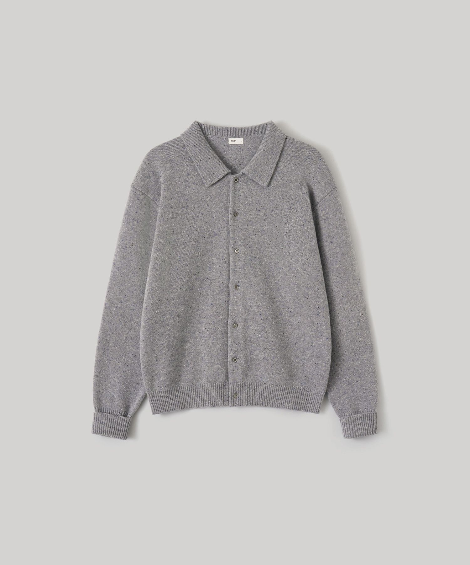MUSINSA公式 | ANOTHER OFFICE Scape Polo Wool Cardigan (Donegal Gray)