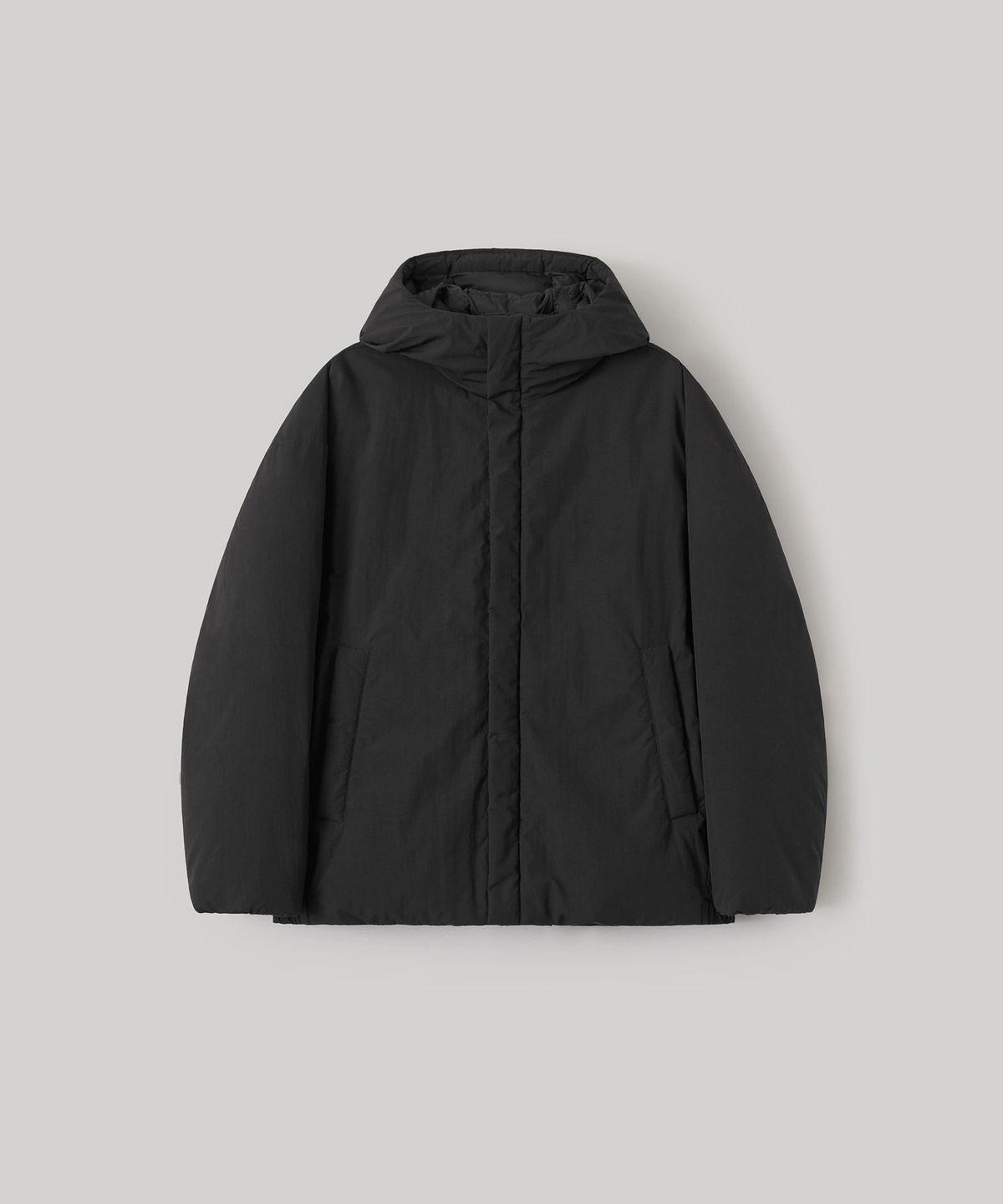 어나더 오피스(ANOTHER OFFICE) Snowman Hooded Down Jacket (Black)