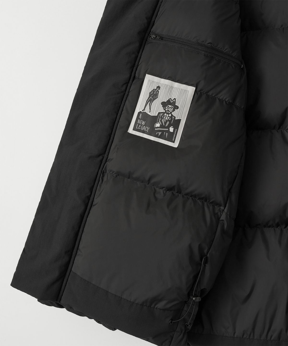 어나더 오피스(ANOTHER OFFICE) Snowman Hooded Down Jacket (Black)