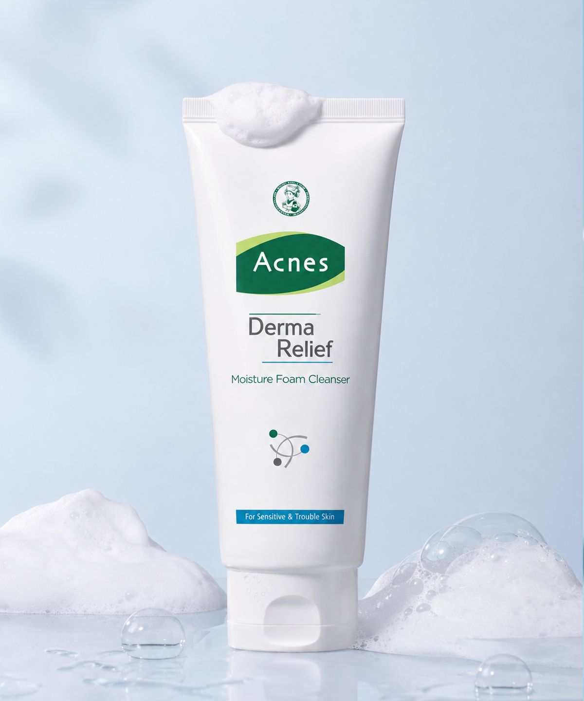 아크네스(ACNES) 더마 릴리프 모이스처 약산성 폼클렌저 200ml (+퍼펙폼 60ml 증정)