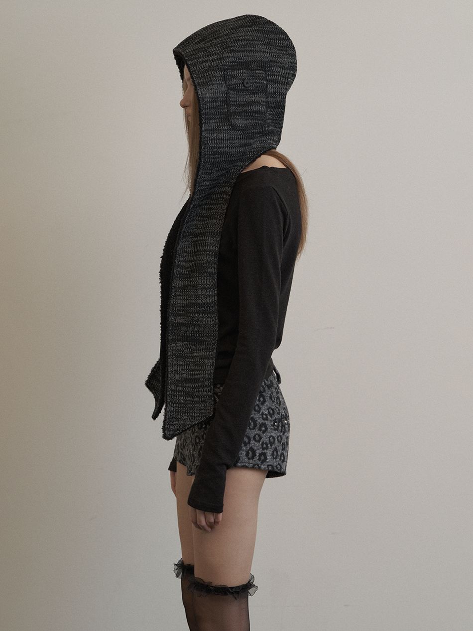 MUSINSA公式 | SETUPEXE POCKET HOODIE MUFFLER / BLACK