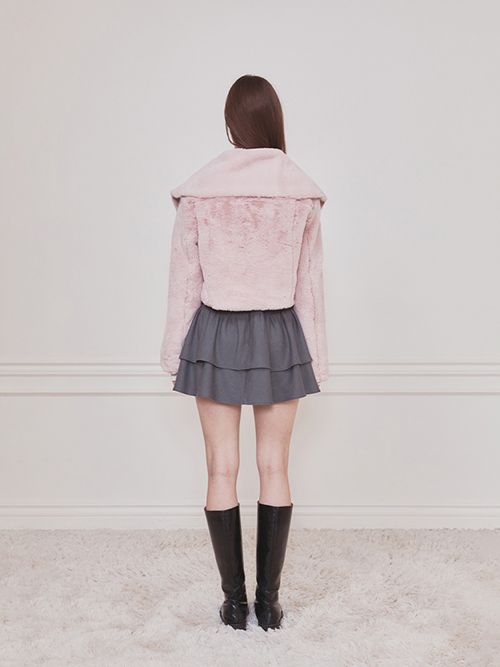 【韓国 Not your rose】Bebe sailor fur jacket MUSINSA | NOT YOUR ROSE Bebe Sailor Fur Jacket (Pink)