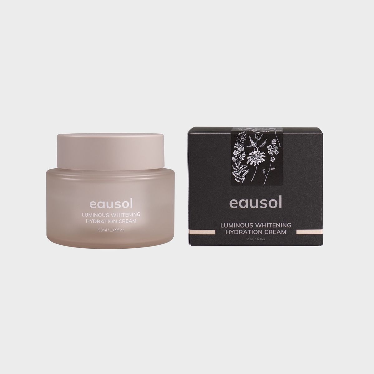 오솔(EAUSOL) 루미너스 화이트닝 하이드레이션 크림 50ml - 미백기능성 건성피부용 고농도 수분케어
