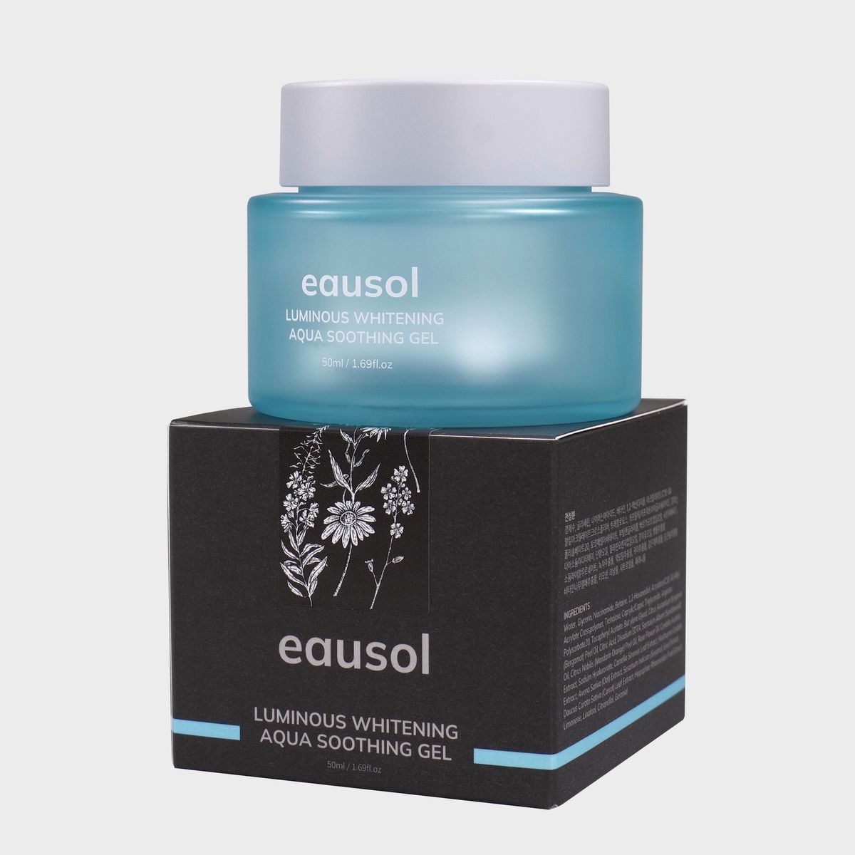 오솔(EAUSOL) 루미너스 화이트닝 아쿠아 수딩 젤 50ml - 미백기능성 수분케어 시카(병풀추출물)성분