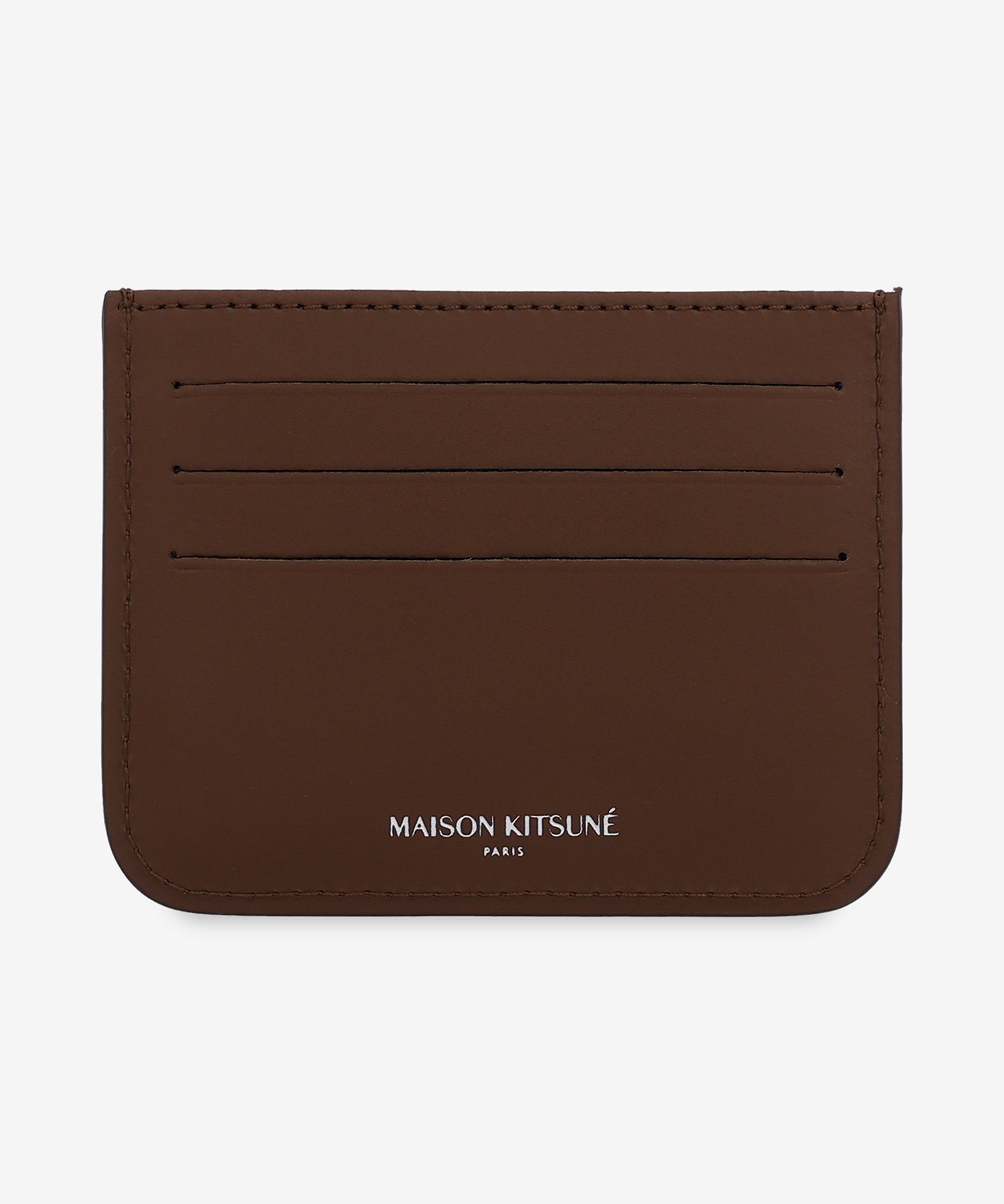 MUSINSA | MAISON KITSUNE Fox Head Card Holder - Dark Brown