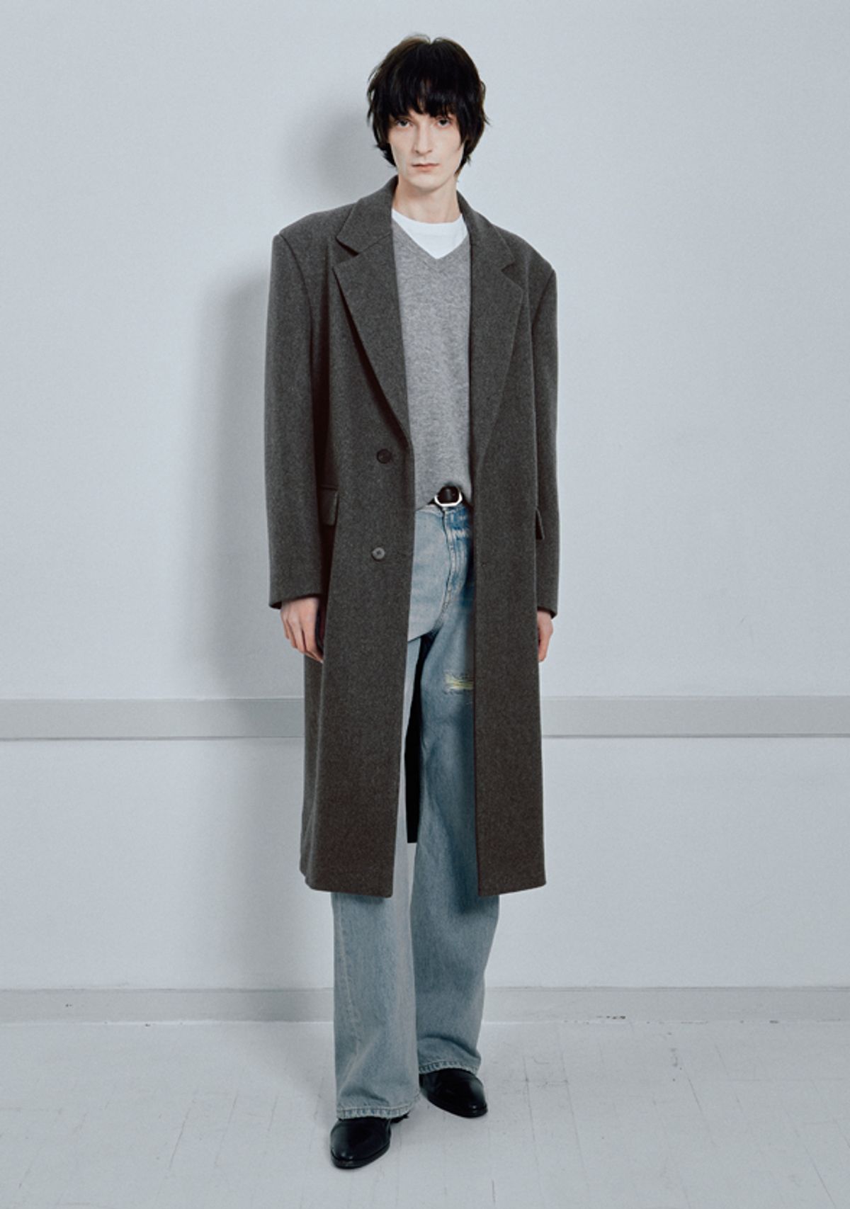 세비지(SAVAGE) Single Chesterfield Coat - Grey