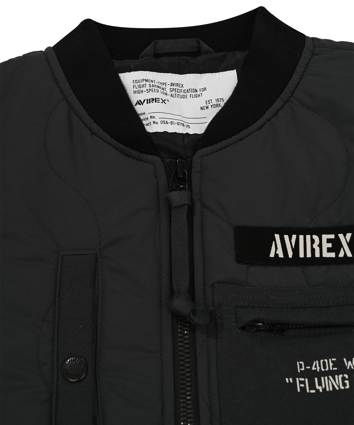 아비렉스(AVIREX) 퀼티드 아미 자켓 / 7834252024 블랙
