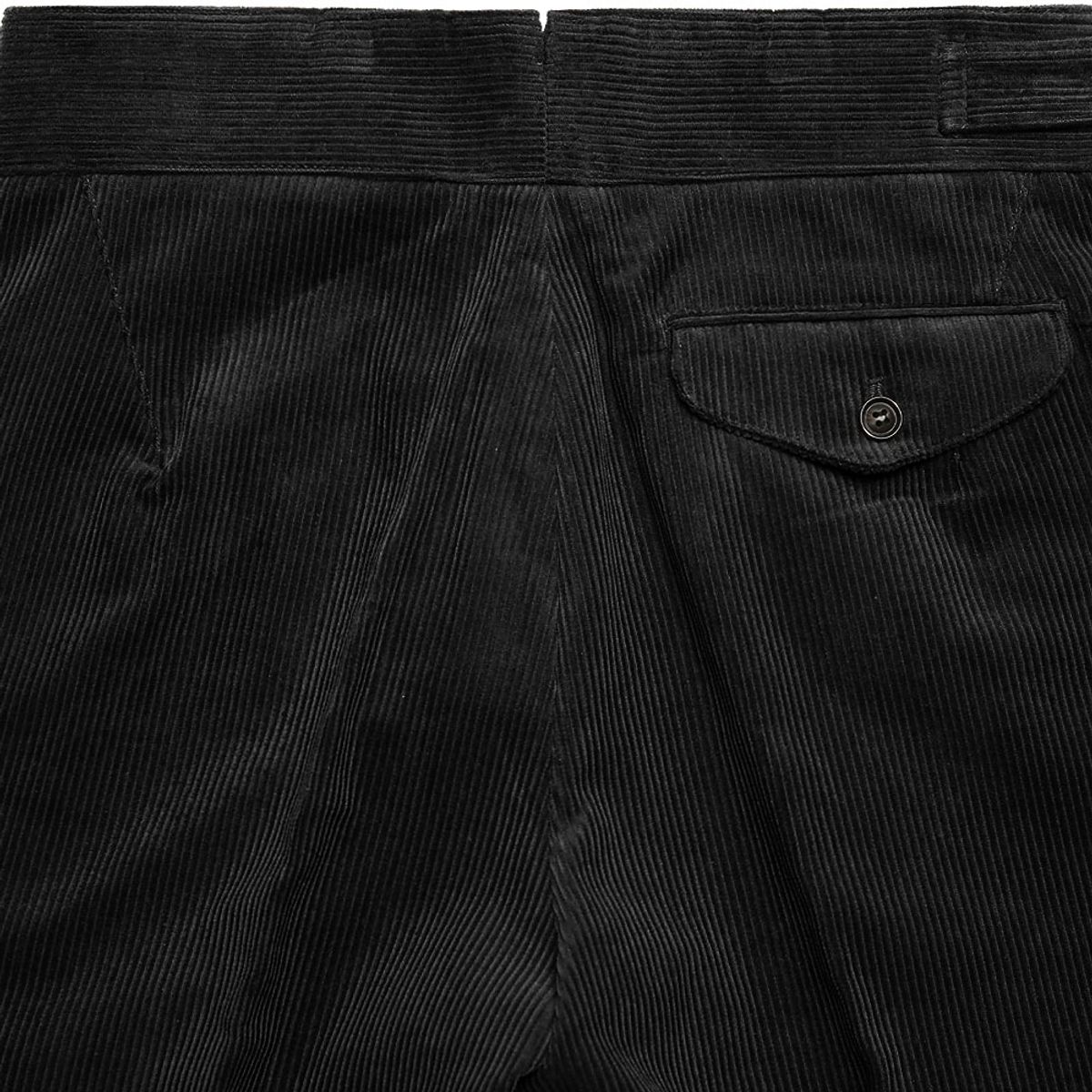 솔티(SORTIE) 8Wale Corduroy Side Trousers (Black)