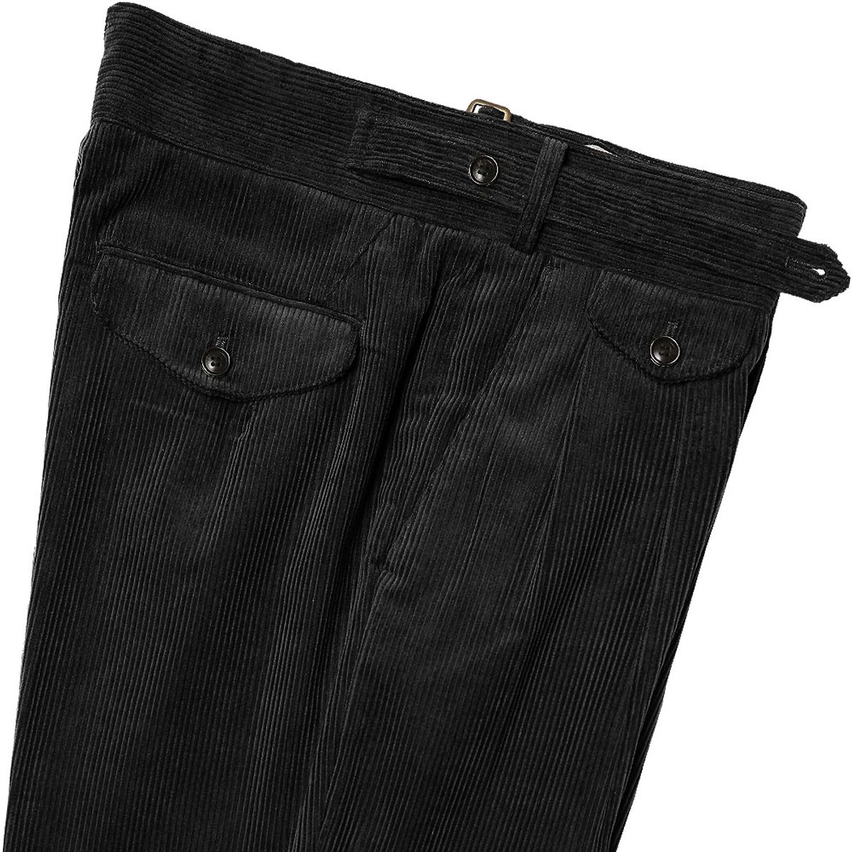 솔티(SORTIE) 8Wale Corduroy Side Trousers (Black)