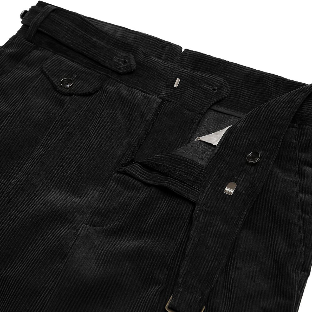 솔티(SORTIE) 8Wale Corduroy Side Trousers (Black)