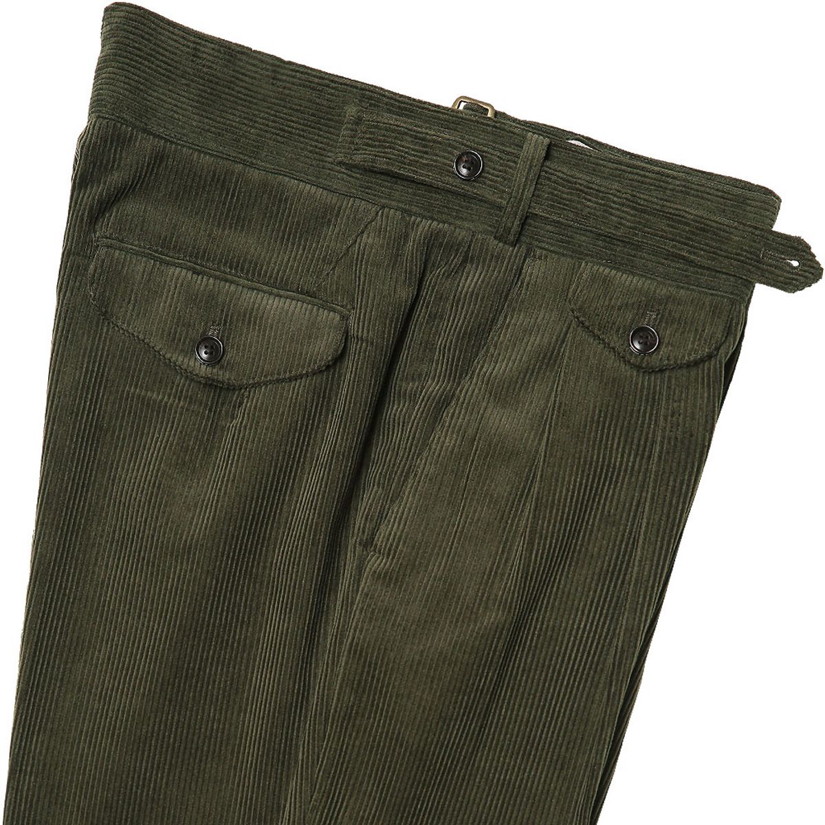 솔티(SORTIE) 8Wale Corduroy Side Trousers (Khaki)