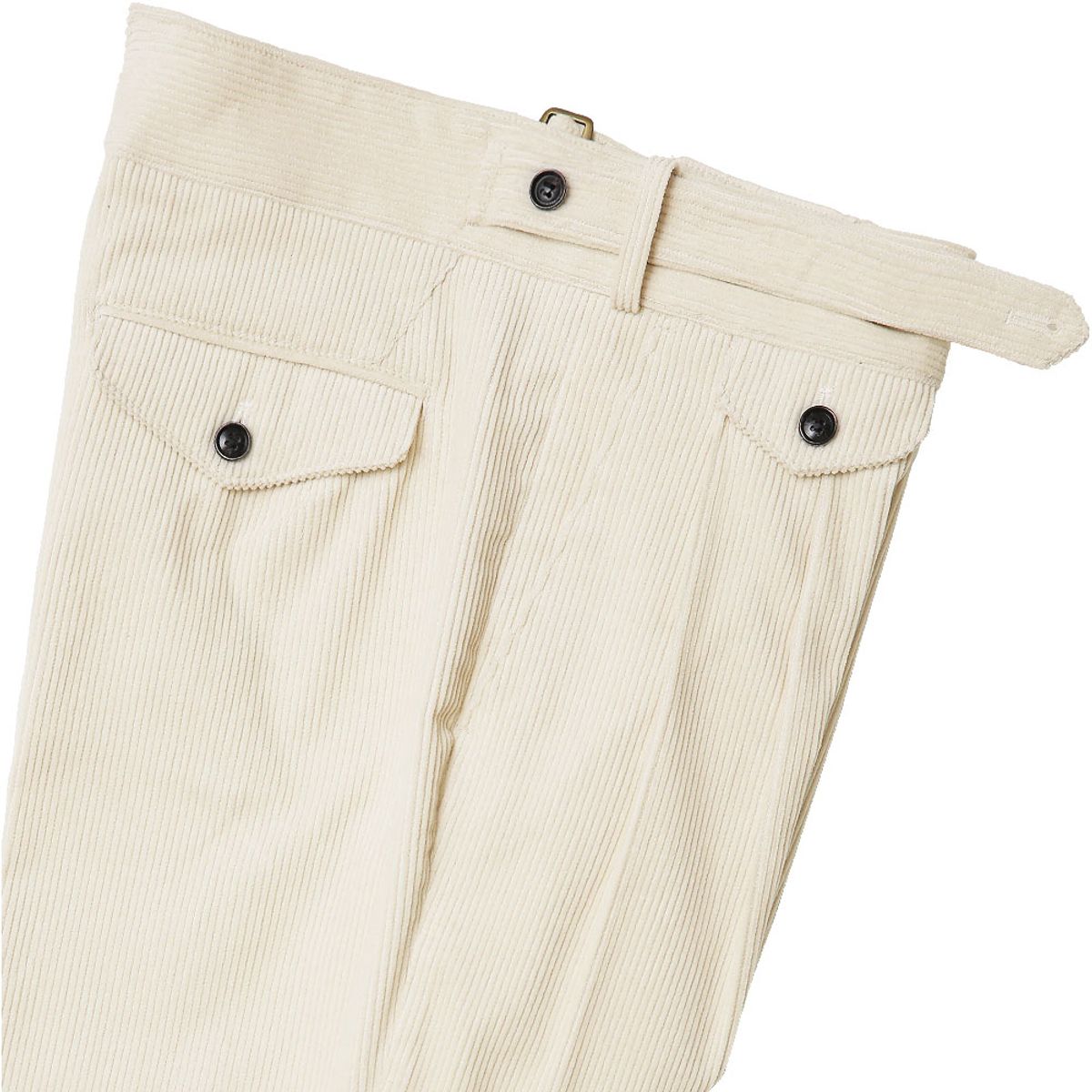 솔티(SORTIE) 8Wale Corduroy Side Trousers (Ivory)
